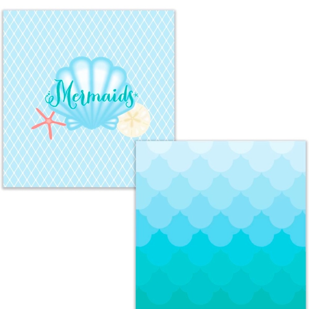 MERMAID PARTY NAPKINS - 20 Per Pack - LOT OF 6 PACKS! 🌴🧜🏽🧜🏽‍♀️🐚🌊🌴Lot A